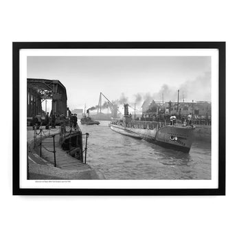 Innes Heritage Submarine And Tug In Albert Dock 1952 A2 Framed Art Print