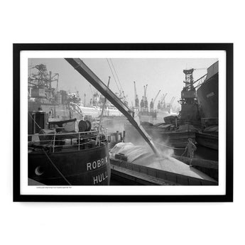 Innes Heritage Loading Grain King George Dock 1961 A2 Framed Art Print