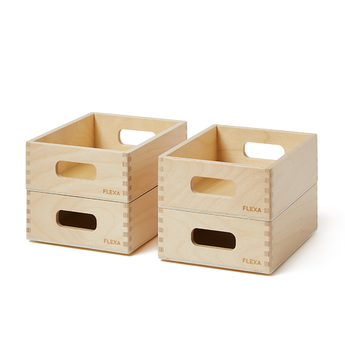 Flexa Play Wooden Storage Box Set Mini