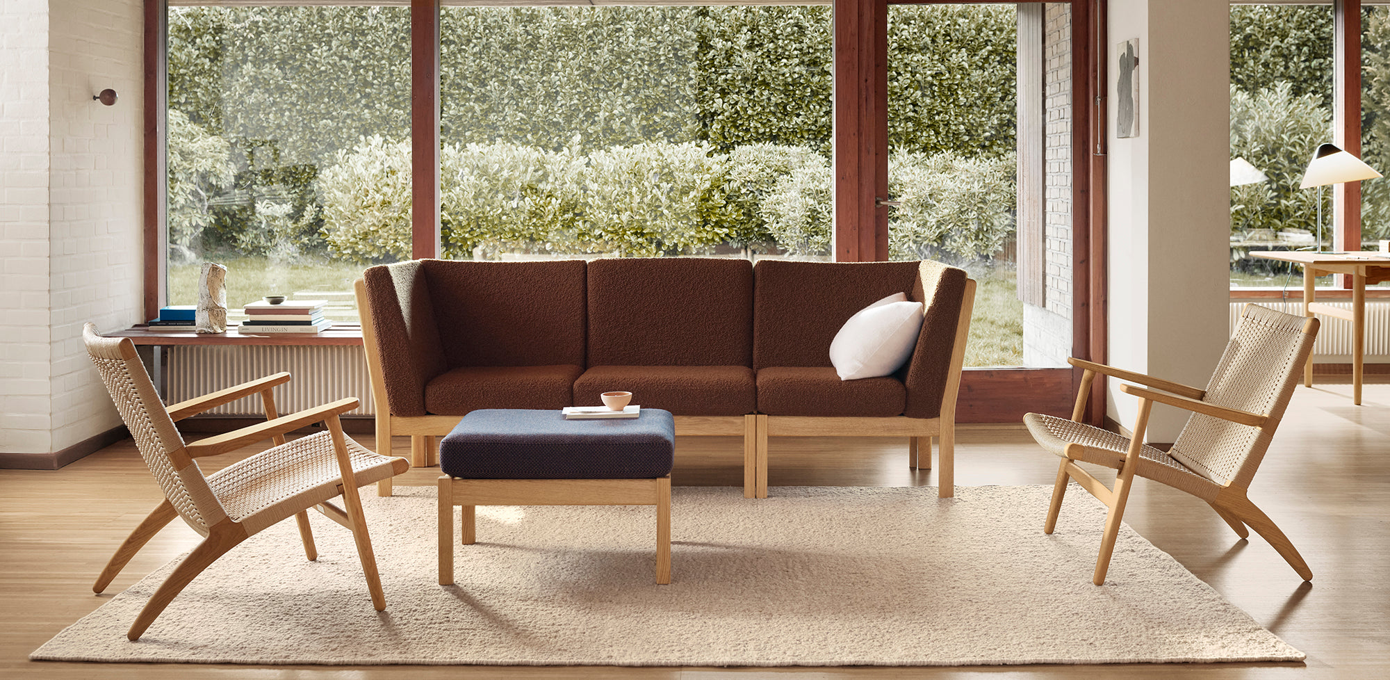 Carl Hansen CH280 Sofa system in Oak Oil with CH25 Lounge Chair — lifestyle, collection page