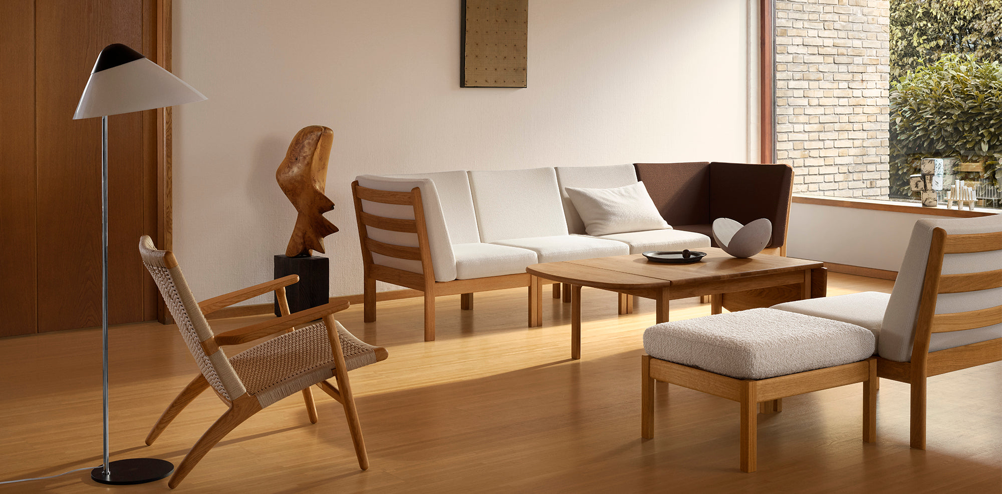Carl Hansen CH280 Sofa system in Oak Oil with CH086 Coffee Table and CH25 Lounge Chair — lifestyle, collection page