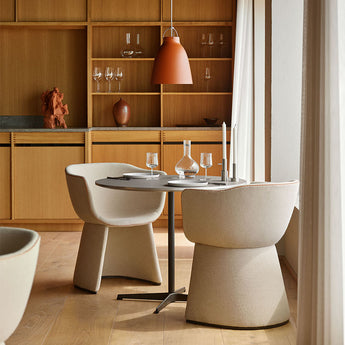 Fritz Hansen CM221 Monolit Dining Chair With Leather Piping
