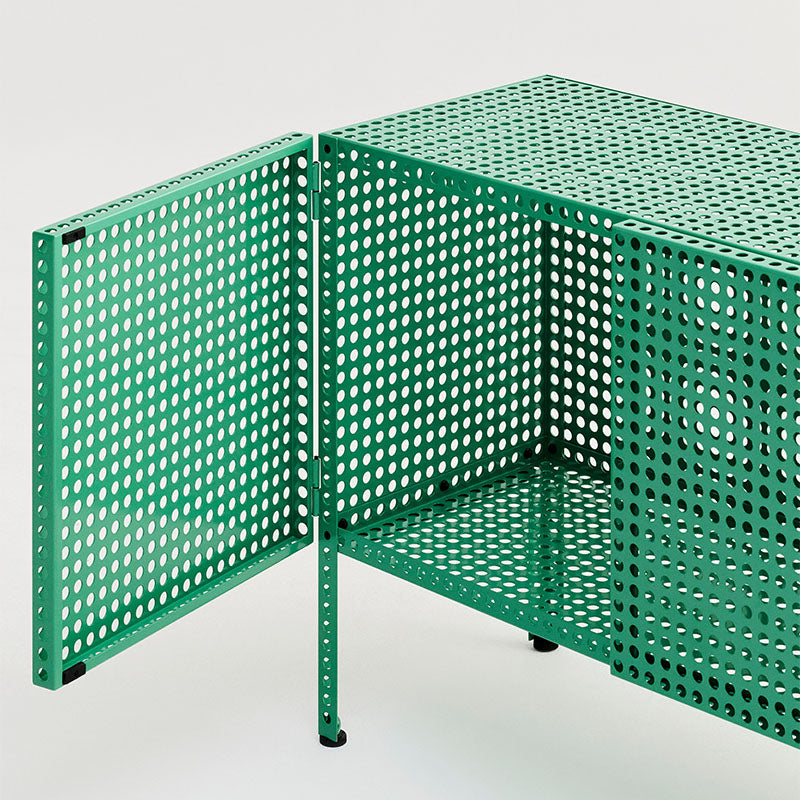 Hay perforated cabinet floor standing in soft jade green
