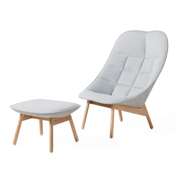 Hay Uchiwa Quilted Lounge Chair & Ottoman Stock