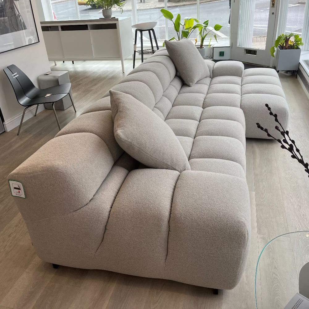 B&B Italia Tufty-Time 20 modular sofa in light greige fabric