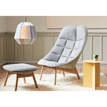 Hay Uchiwa Quilted Lounge Chair & Ottoman Stock
