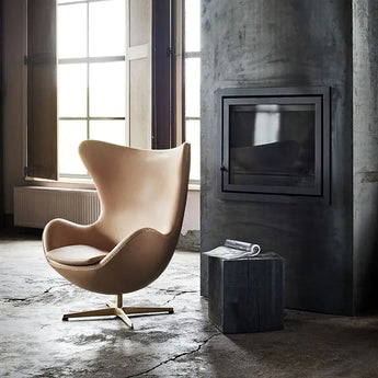 Fritz Hansen 3316 Egg Chair Anniversary Edition Pure Leather 23K Gold Base
