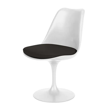 Knoll Saarinen White Swivel Tulip Dining Chair Quickship