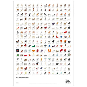 Vitra Design Museum The Chair Collection Poster 119x84cm