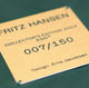 Fritz Hansen Egg Chair Collectors Edition 007 — limited edition numbering, detail