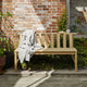 Skagerak Cadence Outdoor Bench in Untreated Teak — lifestyle