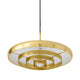 Audo Resonant Pendant Light in Polished Brass — packshot, detail