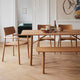 Skagerak Hven Oak Dining Armchair in Oiled Oak — lifestyle, with Hven dining table