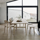 Skagerak Hven Oak Dining Armchair — lifestyle, with Hven dining table