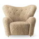 Audo The Tired Man Lounge Chair and Ottoman in Honey sheepskin