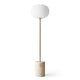 Audo JWDA Floor Lamp in Travertine / Brushed Brass — packshot