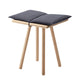 Skagerak Georg Low Stool in Untreated Oak with Dark Grey Cushion — packshot