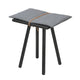 Skagerak Georg Low Stool in Black Lacquered Oak with Dark Grey Cushion — packshot
