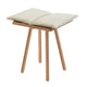 Skagerak Georg Low Stool in Untreated Oak with Linen Cushion — packshot