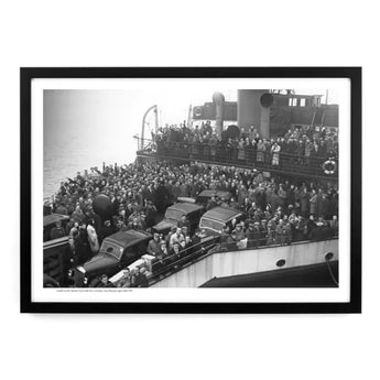 Innes Heritage Crowds on Ferry Hull City v Grimsby 1949 A2 Framed Art Print