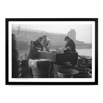 Innes Heritage St Andrew's Dock Filleters 1950's A2 Framed Art Print