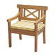 Skagerak Drachmann Dining Chair Cushion in Lemon/Sand Stripe — packshot