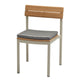 Skagerak Pelagus Dining Chair Cushion in Ash — packshot, with Pelagus Dining Chair