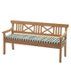Skagerak Drachmann Bench Cushion 165 in Light Apricot/Dark Green Stripe — packshot