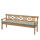 Skagerak Drachmann Bench Cushion 200 in Light Apricot/Dark Green Stripe — packshot