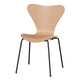 Fritz Hansen 3107 Series 7 Dining Chair in Beech Veneer Shell with Black Steel Base — packshot
