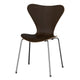 Fritz Hansen 3107 Series 7 Dining Chair in Dark Stained Oak Shell with Chromed Steel Base — packshot