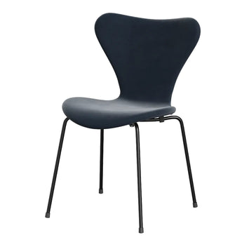 Fritz Hansen 3107 Series 7 Chair Belfast Velvet Grey Blue Black Legs