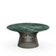 Knoll Platner Coffee Table Ø91.5cm in Bronze with Verde Alpi Marble — packshot