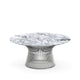Knoll Platner Coffee Table Ø91.5cm in Polished Nickel with Arabescato Marble — packshot