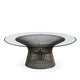 Knoll Platner Coffee Table Ø107cm in Bronze with Clear Glass — packshot