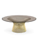 Knoll Platner Coffee Table Ø107cm in 18k Gold with Bronze Glass — packshot