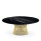Knoll Platner Coffee Table Ø107cm in 18k Gold with Nero Marquina Marble — packshot