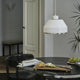 Artek AMA500 Pendant Light in White, Brass Ring — lifestyle, light off