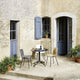 Vitra HAL RE Tube Chair — lifestyle, terrace, with Vitra Belleville Bistro Table