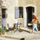 Vitra HAL RE Tube Chair — lifestyle, terrace, with Vitra Belleville Bistro Table