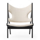 Audo Knitting Lounge Chair in Black Oak, Barnum Boucle 24 — packshot, detail