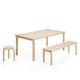 Artek 168B Bench with Aalto Table 83 and Stool 60 — studio