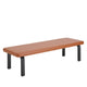 Artek 167 Bench, Black Lacquered, Leather Upholstery — packshot