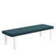 Artek 167 Bench, White Lacquered, Fabric Upholstery — packshot