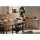 Artek Aalto Square Dining Table 84 — lifestyle, with Artek Half Round Table 95