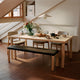 Artek 168B Bench Upholstered Seat with Domus Chair and Aalto Table 83 — lifestyle