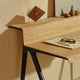 Vitra Courier Desk — Natural Oak Top with Deep Black Base, detail