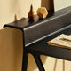 Vitra Courier Desk — Dark Oak Top with Deep Black Base, detail