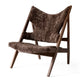 udo Knitting Lounge Chair in Root Sheepskin, Dark Stained Oak — packshot