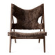 Audo Knitting Lounge Chair in Root Sheepskin, Dark Stained Oak — packshot, detail